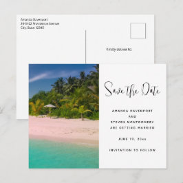 Aquamarine Ocean Tropical Beach Scenic Ankündigungspostkarte