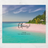 Aquamarine Ocean Tropical Beach Scenic Bierflaschenetikett (Einzelnes Label)