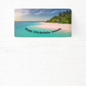 Aquamarine Ocean Tropical Beach Scenic Birthday Banner (InSitu)