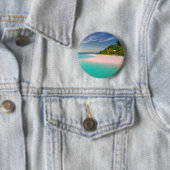 Aquamarine Ocean Tropical Beach Scenic Button (Beispiel)