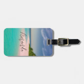 Aquamarine Ocean Tropical Beach Scenic Gepäckanhänger (Vorderseite horizontal)