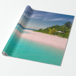 Aquamarine Ocean Tropical Beach Scenic Geschenkpapier