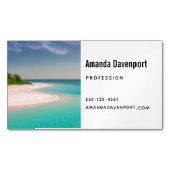 Aquamarine Ocean Tropical Beach Scenic Magnetische Visitenkarte (Vorderseite)