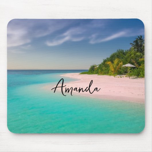 Aquamarine Ocean Tropical Beach Scenic Mousepad (Vorne)