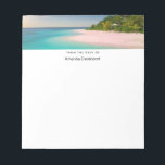 Aquamarine Ocean Tropical Beach Scenic Notizblock<br><div class="desc">A notepad with a beautiful photograph. A scenic tropical beach with aquamarine water and a white sandy beach with a lush forest in the back.</div>