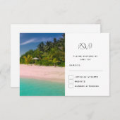 Aquamarine Ocean Tropical Beach Scenic Photo RSVP Karte (Vorne/Hinten)