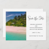 Aquamarine Ocean Tropical Beach Scenic Photo Save The Date (Vorne/Hinten)