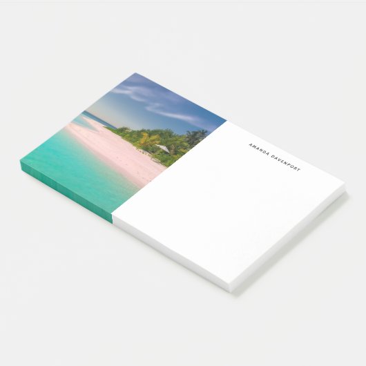Aquamarine Ocean Tropical Beach Scenic Post-it Klebezettel (angewinkelt)