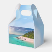 Aquamarine Ocean Tropical Beach Scenic Wedding Geschenkschachtel (Vorderseite)