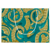 Aquamarine Octopus-Geschenktasche Große Geschenktüte (Vorderseite)
