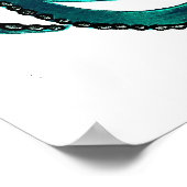 Aquamarine Octopus Poster (Ecke)