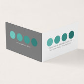 Aquamarine Ombre Circles, Maler & Dekorator Foto Visitenkarten (Vorderseite)