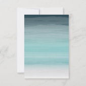 Aquamarine Ombré-Hochzeit speichert das Datum Save The Date (Rückseite)