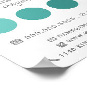 Aquamarine Ombre-Kreise, Maler und Dekorator Poster (Ecke)