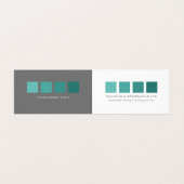 Aquamarine Ombre-Quadrate, Maler- und Dekorator-Fo Visitenkarten (Außenseite Aufgefaltet)