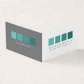 Aquamarine Ombre-Quadrate, Maler- und Dekorator-Fo Visitenkarten (Vorderseite)