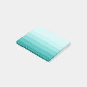 Aquamarine Ombre Stripes - Nachhinweise Post-it Klebezettel (angewinkelt)