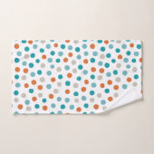 Aquamarine Orange Polka Dots Badetücher Badhandtuch Set (Handtuch)