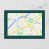 Aquamarine Orangefarbene Blumenrichtung Details Ho Begleitkarte (Rückseite)