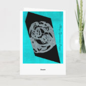 Aquamarine Orgin-Grußkarte Karte (Rückseite)