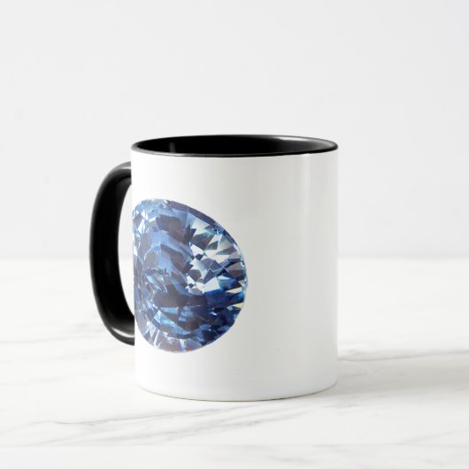 Aquamarine Oval Tasse (Vorderseite Links)