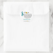 Aquamarine Ovarialkarzinom-Hoffnung Runder Aufkleber (Tasche)