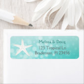 Aquamarine Ozeanfische Rücksendeadressen-Aufkleber (Insitu)