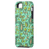 Aquamarine Paisley iPhone 5 Case-Mate stark Case-Mate iPhone Hülle (Rückseite Links)