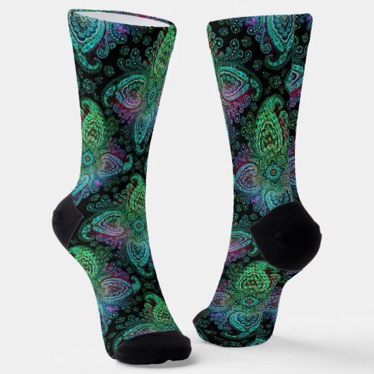 Aquamarine PaisleyCrew Socks Socken (Gewinkelt)