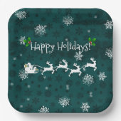 Aquamarine Papierplatte des Weihnachtsmanns für Sc Pappteller (Vorderseite)