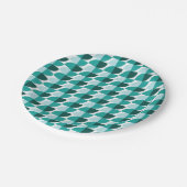 Aquamarine Papierplatte Pappteller (Schrägansicht)