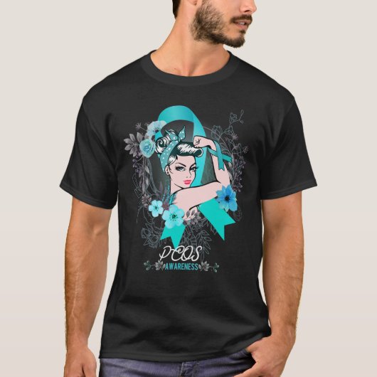 Aquamarine PCOS Bewusstsein Frauen T - Shirt (Vorderseite)
