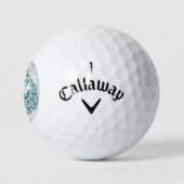 Aquamarine Peacock Personalisierte Golfbälle (Logo)