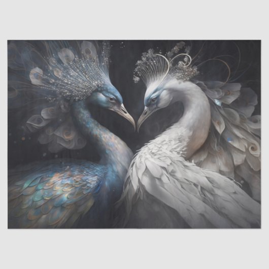 Aquamarine & Pearl Decoupage Tissue Paper Seidenpapier (Vorderseite)