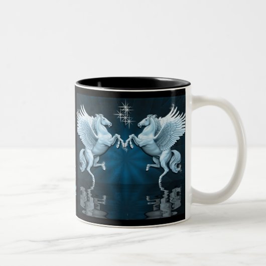 Aquamarine Pegasus Reflections Kaffeezubereitung T Zweifarbige Tasse (Rechts)