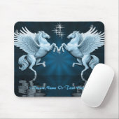 Aquamarine Pegasus Reflections Maus Pad Mousepad (Mit Mouse)