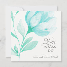 Aquamarine Peonies Erneuerbare 25 Jahre Einladung