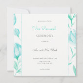 Aquamarine Peonies: Erneuerende Einladung (Rückseite)