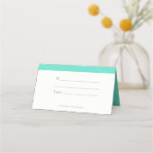 Aquamarine Peonies Hochzeitsfeiern Platzkarte (Rückseite)