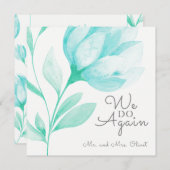 Aquamarine Peonies: Verlängerung 10 Jahre Einladung (Vorne/Hinten)