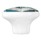 Aquamarine Perle, schön blau inspiriert Keramikknauf (Seitenansicht)