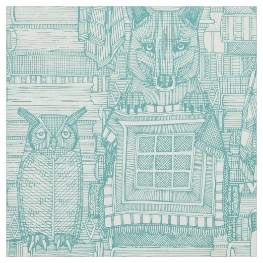 aquamarine Perle Stoff (Muster)