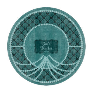 Aquamarine Perlmützenhalterung Schneidebrett