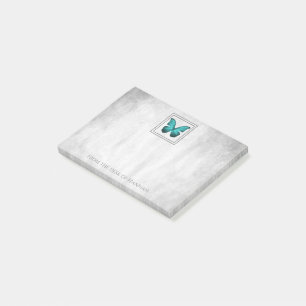 Aquamarine Personalisierte Butterfly-Noten Post-it Klebezettel