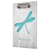 Aquamarine Personalisierte Libelle Klemmbrett (Links)