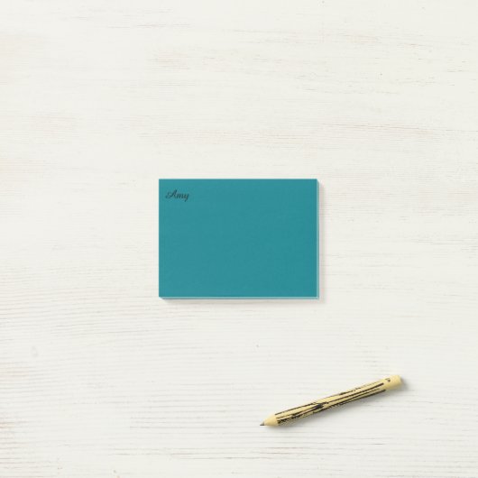 Aquamarine personalisierte Post-Itanmerkungen Post-it Klebezettel (Auf Schreibtisch)