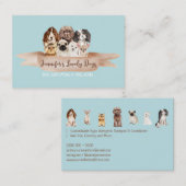 Aquamarine Petsitter Hunde Groomer Kleine Rassen Visitenkarte (Vorne/Hinten)