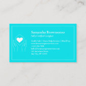 Aquamarine Pflegekraft Visitenkarte (Rückseite)