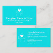 Aquamarine Pflegekraft Visitenkarte (Vorne/Hinten)