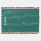 Aquamarine Pinstreifen Decke (Vorderseite)